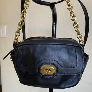 Coach Black Leather Cross Body Bag